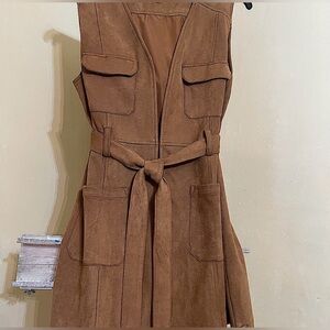 SKIES ARE BLUE SUEDE WOMENS VEST